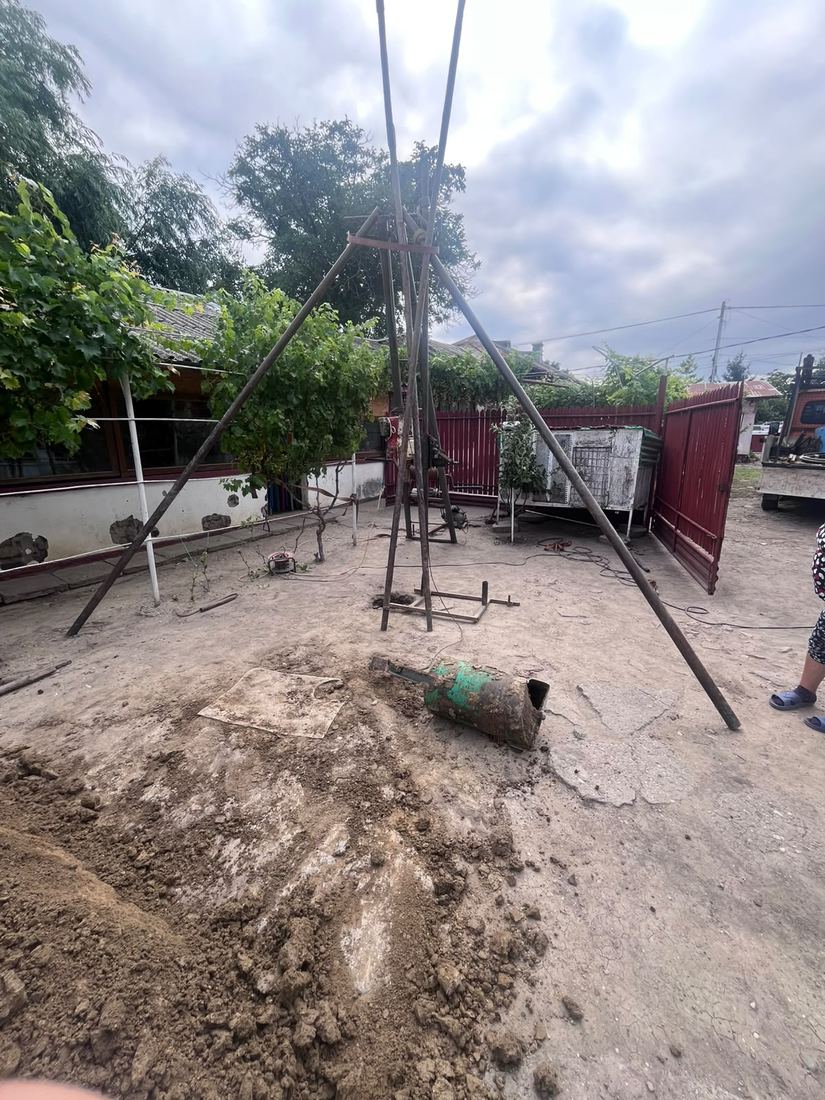 Instalația de foraj montată la client